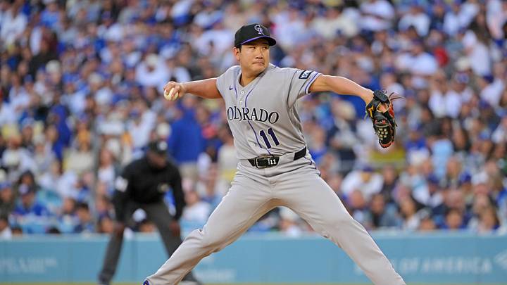 Colorado Rockies pitcher Tomoyuki Sugano Colorado Rockies pitcher Tomoyuki Sugano