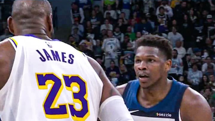 Edwards and James during a game. 