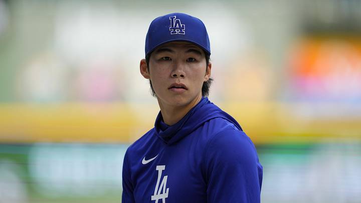 May 23, 2026; Milwaukee, Wisconsin, USA; Los Angeles Dodgers shortstop Hyeseong Kim (6) during batting practice prior to the game against the Milwaukee Brewers at American Family Field. Mandatory Credit: Jeff Hanisch-Imagn Images May 23, 2026; Milwaukee, Wisconsin, USA; Los Angeles Dodgers shortstop Hyeseong Kim (6) during batting practice prior to the game against the Milwaukee Brewers at American Family Field. Mandatory Credit: Jeff Hanisch-Imagn Images