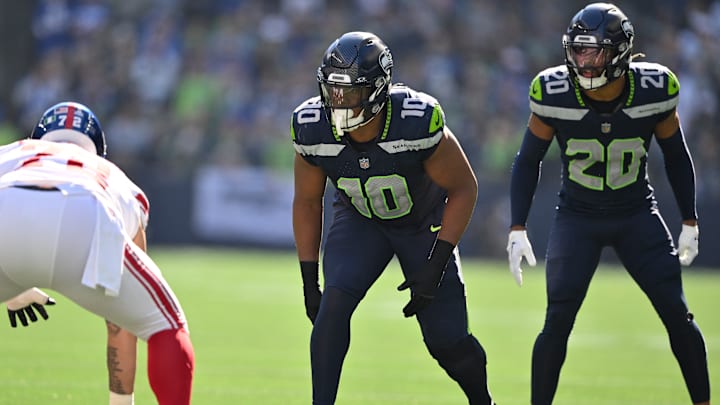 Uchenna Nwosu of the Seattle Seahawks