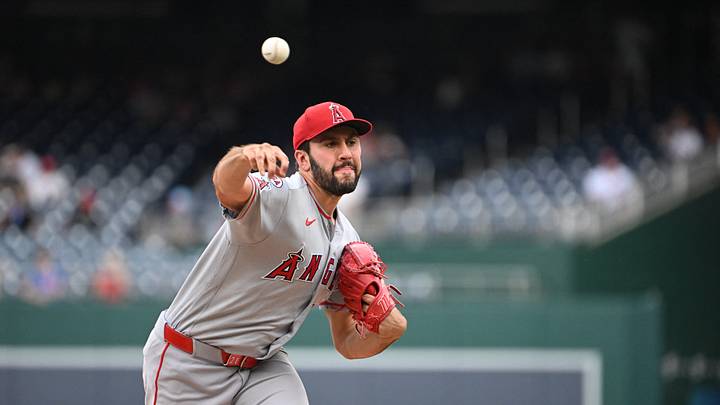 Sep 13, 2026; Washington, District of Columbia, USA; Los Angeles Angels pitcher Grayson Rodriguez (21) throws a pitch against the Washington Nationals during the first inning at Nationals Park. Mandatory Credit: Rafael Suanes-Imagn Images Sep 13, 2026; Washington, District of Columbia, USA; Los Angeles Angels pitcher Grayson Rodriguez (21) throws a pitch against the Washington Nationals during the first inning at Nationals Park. Mandatory Credit: Rafael Suanes-Imagn Images