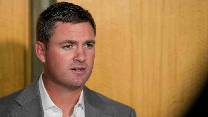 Cincinnati Bengals head coach Zac Taylor speaks during the annual Cincinnati Bengals media day event at Paycor Stadium in downtown Cincinnati on Monday, July 21, 2025.