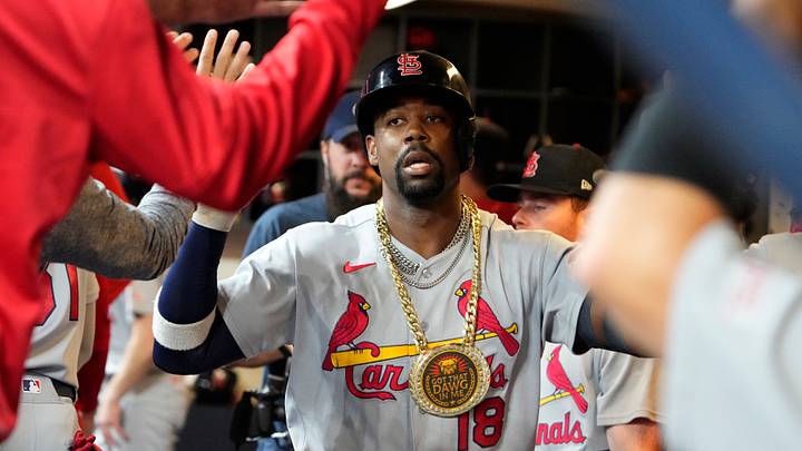Sep 25, 2026; Milwaukee, Wisconsin, USA; St. Louis Cardinals right fielder Jordan Walker (18) celebrates hitting a home run against the Milwaukee Brewers in the seventh inning at American Family Field. Mandatory Credit: Michael McLoone-Imagn Images Sep 25, 2026; Milwaukee, Wisconsin, USA; St. Louis Cardinals right fielder Jordan Walker (18) celebrates hitting a home run against the Milwaukee Brewers in the seventh inning at American Family Field. Mandatory Credit: Michael McLoone-Imagn Images