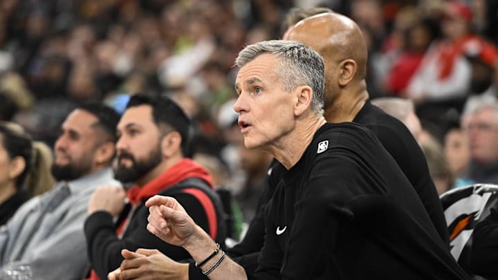 Mar 16, 2026; Chicago, Illinois, USA; Chicago Bulls head coach Billy Donovan directs the team against the Memphis Grizzlies   during the second half at United Center. Mandatory Credit: Matt Marton-Imagn Images