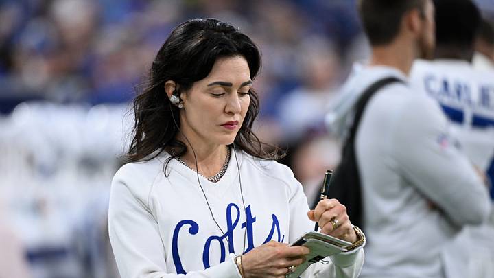 Aug 29, 2026; Indianapolis, Indiana, USA; Indianapolis Colts CEO Carlie Irsay-Gordon walks on the field after the game against the Detroit Lions at Lucas Oil Stadium. Mandatory Credit: Robert Goddin-Imagn Images Aug 29, 2026; Indianapolis, Indiana, USA; Indianapolis Colts CEO Carlie Irsay-Gordon walks on the field after the game against the Detroit Lions at Lucas Oil Stadium. Mandatory Credit: Robert Goddin-Imagn Images