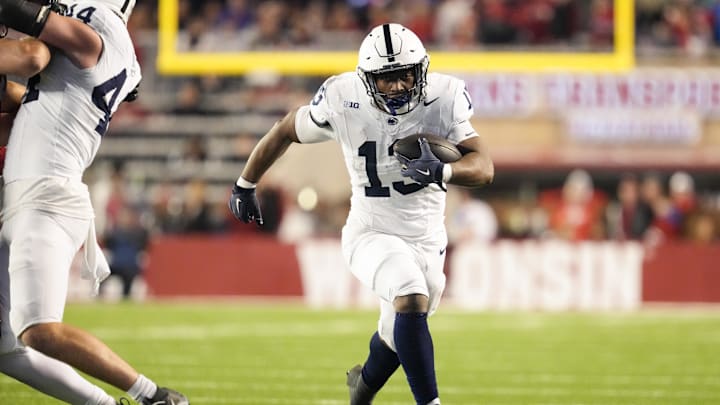Penn State running back Kaytron Allen scores a fourth-quarter touchdown against the Wisconsin Badgers at Camp Randall Stadium.