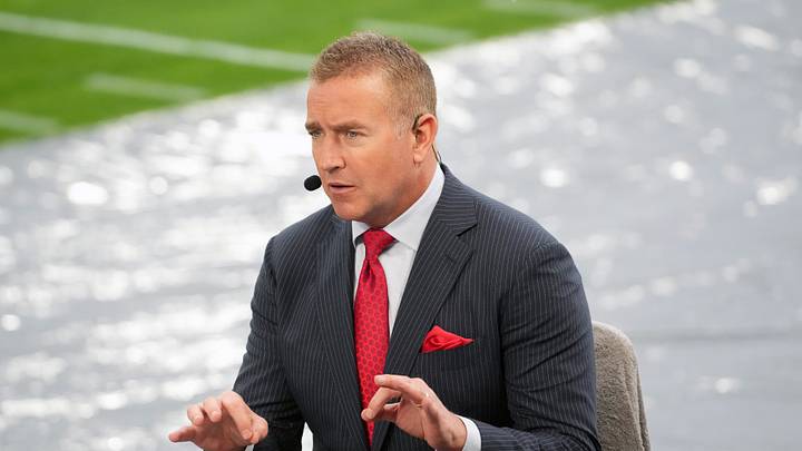 College GameDay's Kirk Herbstreit was out $100,000 after a big CGD kick. (Kirby Lee-Imagn Images) College GameDay's Kirk Herbstreit was out $100,000 after a big CGD kick. (Kirby Lee-Imagn Images)