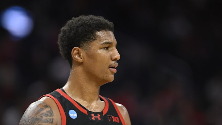 Maryland Terrapins forward Julian Reese walks on court during the first half against the Florida Gators. Maryland Terrapins forward Julian Reese walks on court during the first half against the Florida Gators.