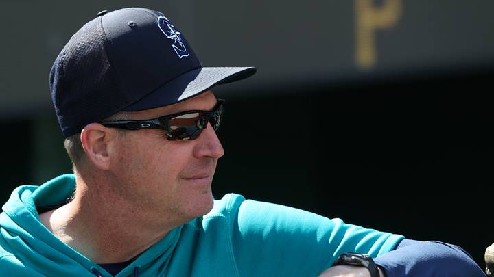 Jun 23, 2026; Pittsburgh, Pennsylvania, USA; Seattle Mariners manager Dan Wilson (6) observes batting practice from the dugout against the Pittsburgh Pirates at PNC Park. Mandatory Credit: Charles LeClaire-Imagn Images Jun 23, 2026; Pittsburgh, Pennsylvania, USA; Seattle Mariners manager Dan Wilson (6) observes batting practice from the dugout against the Pittsburgh Pirates at PNC Park. Mandatory Credit: Charles LeClaire-Imagn Images