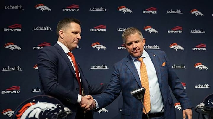 Denver Broncos GM George Paton and head coach Sean Payton. Denver Broncos GM George Paton and head coach Sean Payton.