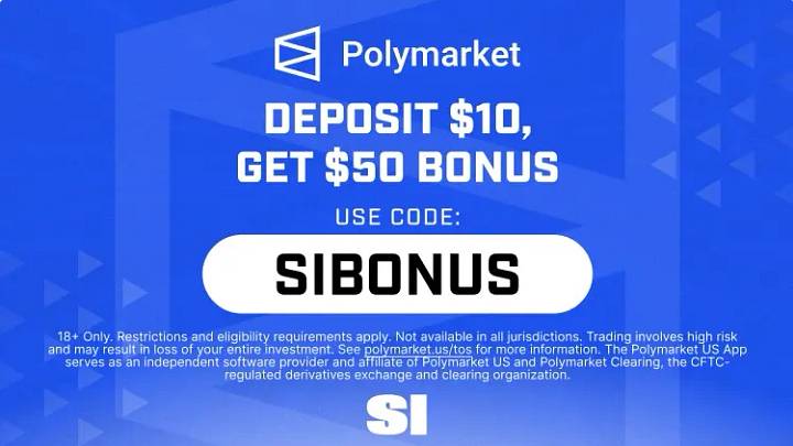 Claim a Polymarket promo code SIBONUS for $20 bonus on College Football Week 1. Trade on Clemson-LSU, Oregon-Boise and more Saturday matchups.