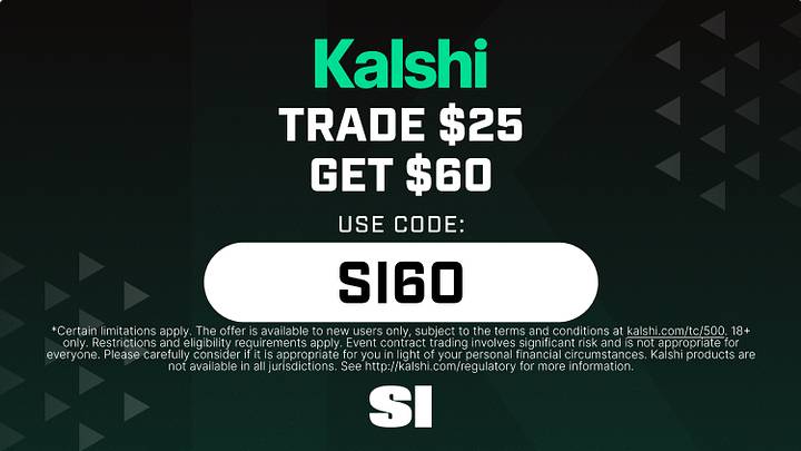 Trade on Florida State vs. Alabama with Kalshi promo code SI60. Get $60 bonus when you sign up today. Trade on Florida State vs. Alabama with Kalshi promo code SI60. Get $60 bonus when you sign up today.