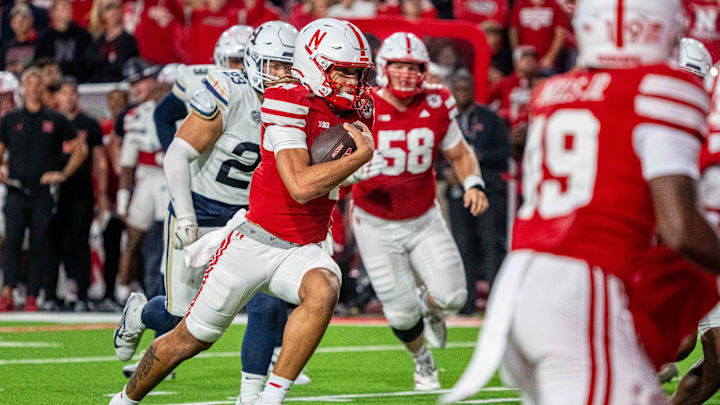 Sep 6, 2025; Lincoln, Nebraska, USA; Nebraska Cornhuskers quarterback TJ Lateef (14) Sep 6, 2025; Lincoln, Nebraska, USA; Nebraska Cornhuskers quarterback TJ Lateef (14)