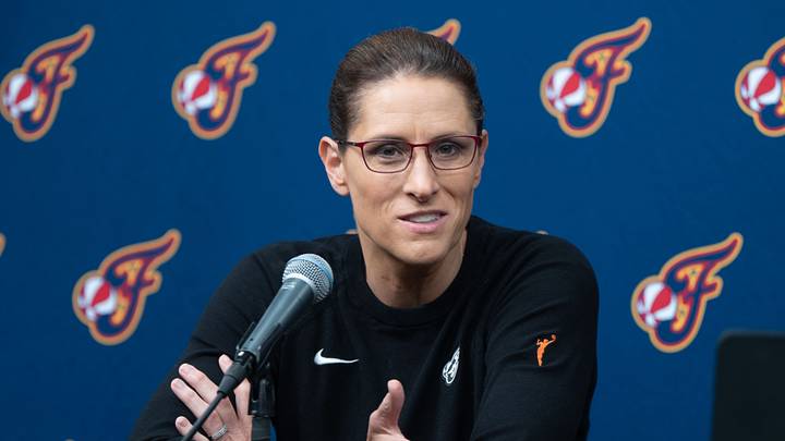 Indiana Fever head coach Stephanie White talks with the media before the game between the Minnesota Lynx and Indiana Fever. Indiana Fever head coach Stephanie White talks with the media before the game between the Minnesota Lynx and Indiana Fever.
