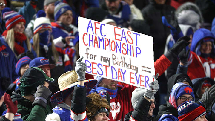 Fans show their support for the Bills as ethyl clinic the AFC East with a win over the Jets.