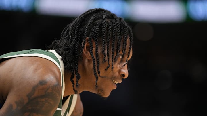 Milwaukee Bucks guard Kevin Porter Jr. (7) during the game against the Cleveland Cavaliers at Fiserv Forum on February 25, 2026.