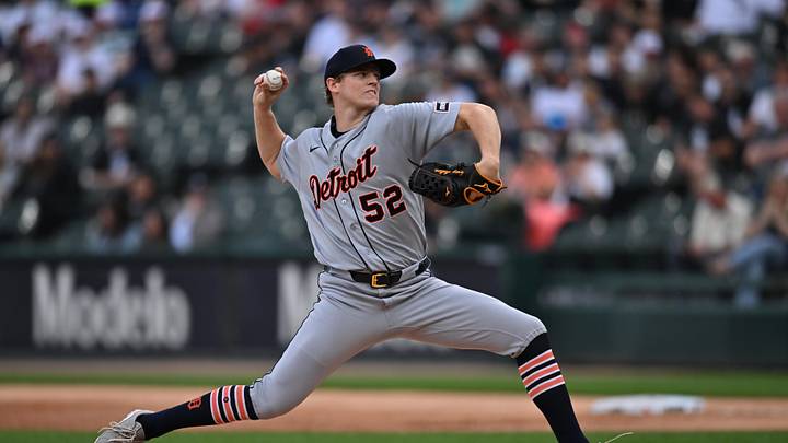 May 29, 2026; Chicago, Illinois, USA; Detroit Tigers pitcher Troy Melton (52) pitches against the Chicago White Sox during the first inning at Rate Field. Mandatory Credit: Patrick Gorski-Imagn Images May 29, 2026; Chicago, Illinois, USA; Detroit Tigers pitcher Troy Melton (52) pitches against the Chicago White Sox during the first inning at Rate Field. Mandatory Credit: Patrick Gorski-Imagn Images