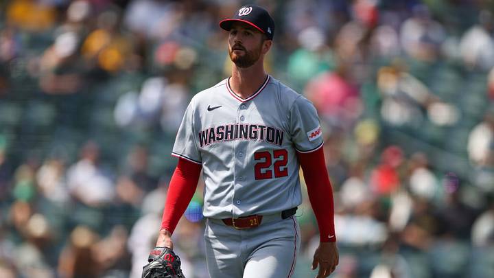 Jul 19, 2026; West Sacramento, California, USA; Washington Nationals pitcher Foster Griffin (22) walks off the mound after the final out of the bottom of the sixth inning against the Athletics at Sutter Health Park. Mandatory Credit: Scott Marshall-Imagn Images Jul 19, 2026; West Sacramento, California, USA; Washington Nationals pitcher Foster Griffin (22) walks off the mound after the final out of the bottom of the sixth inning against the Athletics at Sutter Health Park. Mandatory Credit: Scott Marshall-Imagn Images