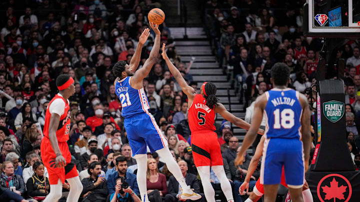 Joel Embiid will try to put the finishing touches on a potential MVP campaign against the Pistons today