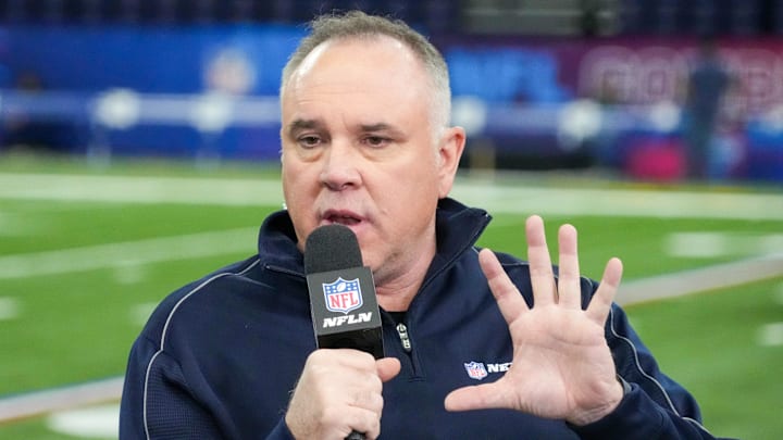 Mar 2, 2023; Indianapolis, IN, USA; NFL Network Draft media analyst Lance Zierlein during the NFL Scouting Combine at Lucas Oil Stadium. Mandatory Credit: Kirby Lee-Imagn Images