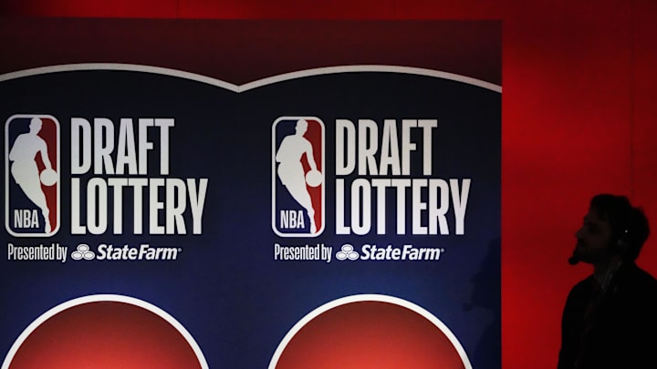 May 12, 2025; Chicago, Illinois, US; A person watches the 2025 NBA Draft Lottery at McCormick Place. Mandatory Credit: David Banks-Imagn Images May 12, 2025; Chicago, Illinois, US; A person watches the 2025 NBA Draft Lottery at McCormick Place. Mandatory Credit: David Banks-Imagn Images