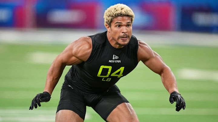 Teddye Buchanan during the NFL Combine