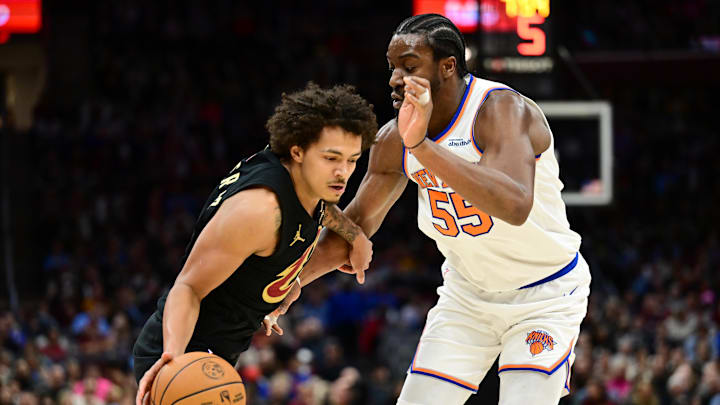 Cleveland Cavaliers guard Craig Porter Jr. drives to the basket against New York Knicks center Ariel Hukporti. Mandatory Credit: Ken Blaze-Imagn Images Cleveland Cavaliers guard Craig Porter Jr. drives to the basket against New York Knicks center Ariel Hukporti. Mandatory Credit: Ken Blaze-Imagn Images