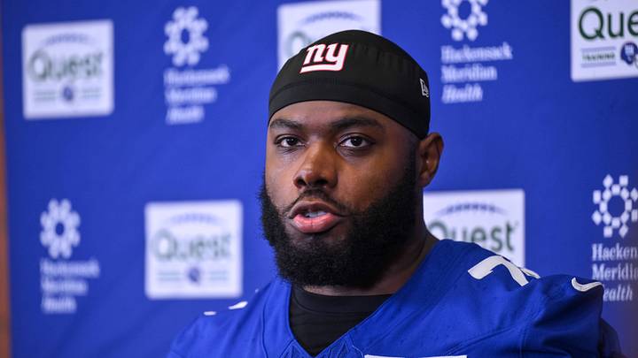 New York Giants offensive tackle Andrew Thomas