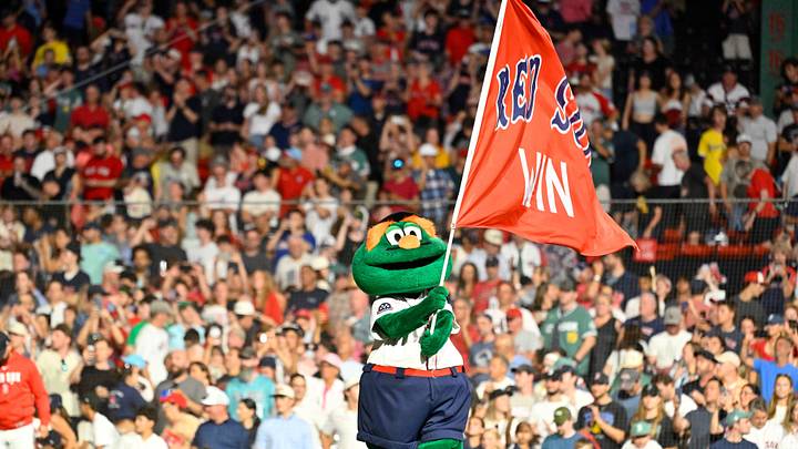 Aug 5, 2026; Boston, Massachusetts, USA; Boston Red Sox mascot Wally celebrates the team defeating the Chicago White Sox at Fenway Park. Mandatory Credit: Eric Canha-Imagn Images Aug 5, 2026; Boston, Massachusetts, USA; Boston Red Sox mascot Wally celebrates the team defeating the Chicago White Sox at Fenway Park. Mandatory Credit: Eric Canha-Imagn Images