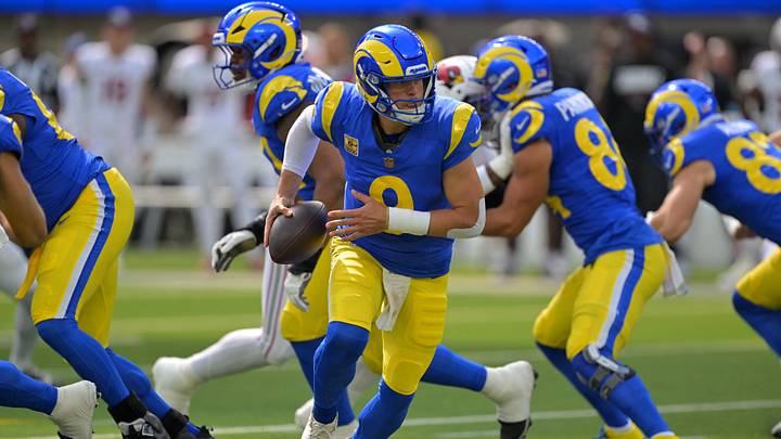 Oct 18, 2026; Inglewood, California, USA; Los Angeles Rams quarterback Matthew Stafford (9) handles the ball in the first quarter against the Arizona Cardinals at SoFi Stadium. Mandatory Credit: Jayne Kamin-Oncea-Imagn Images Oct 18, 2026; Inglewood, California, USA; Los Angeles Rams quarterback Matthew Stafford (9) handles the ball in the first quarter against the Arizona Cardinals at SoFi Stadium. Mandatory Credit: Jayne Kamin-Oncea-Imagn Images