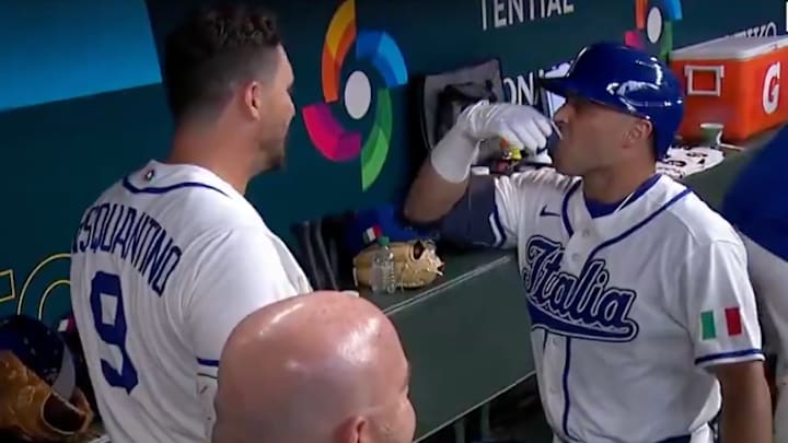 Team Italy has gone viral with their espresso celebrations at the World Baseball Classic. Team Italy has gone viral with their espresso celebrations at the World Baseball Classic.