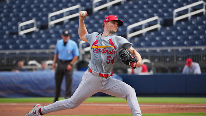 Mar 4, 2024; West Palm Beach, Florida, USA;  St. Louis Cardinals starting pitcher Sonny Gray (54)
