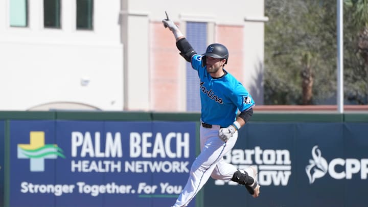 Miami Marlins catcher Joe Mack 