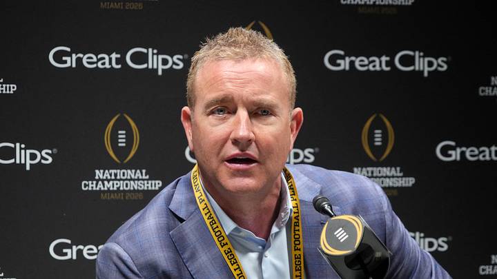 Jan 17, 2026; Miami Beach, Florida, USA; ESPN analyst Kirk Herbstreit at media day for the 2025 College Football Playoff National Championship at Miami Beach Convention Center. Mandatory Credit: Kirby Lee-Imagn Images Jan 17, 2026; Miami Beach, Florida, USA; ESPN analyst Kirk Herbstreit at media day for the 2025 College Football Playoff National Championship at Miami Beach Convention Center. Mandatory Credit: Kirby Lee-Imagn Images