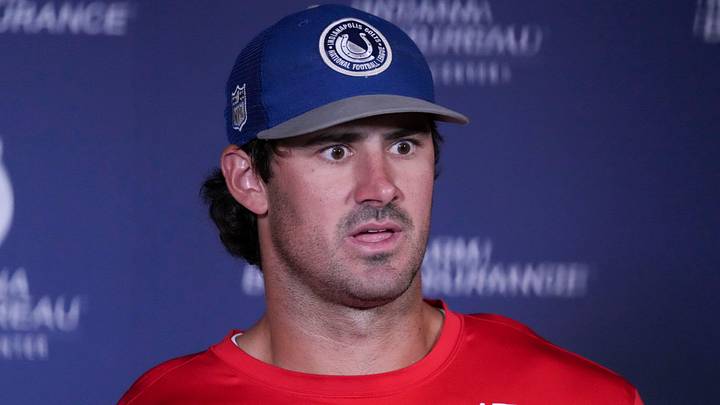 Indianapolis Colts quarterback Daniel Jones speaks ahead of the team’s veterans minicamp Indianapolis Colts quarterback Daniel Jones speaks ahead of the team’s veterans minicamp