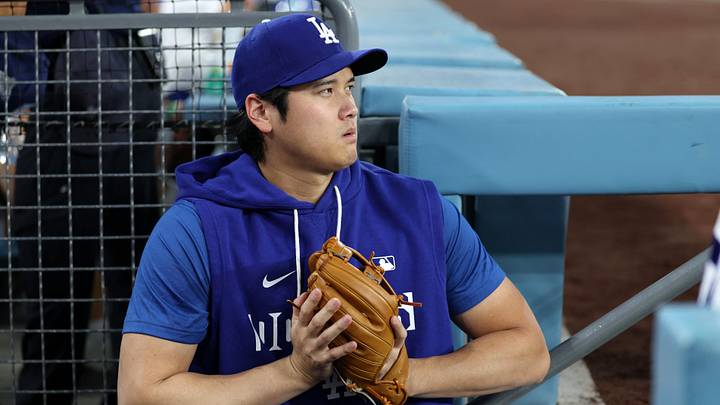 Sep 9, 2026; Los Angeles, California, USA; Los Angeles Dodgers two-way player Shohei Ohtani (17) looks on during the first inning against the Cincinnati Reds at Dodger Stadium. Mandatory Credit: Kiyoshi Mio-Imagn Images Sep 9, 2026; Los Angeles, California, USA; Los Angeles Dodgers two-way player Shohei Ohtani (17) looks on during the first inning against the Cincinnati Reds at Dodger Stadium. Mandatory Credit: Kiyoshi Mio-Imagn Images