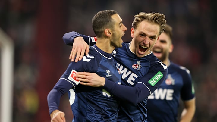 Ellyes Skhiri bejubelt sein 1:0 gegen die Bayern