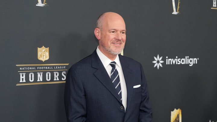 Rich Eisen poses on the NFL Honors red carpet. Rich Eisen poses on the NFL Honors red carpet.