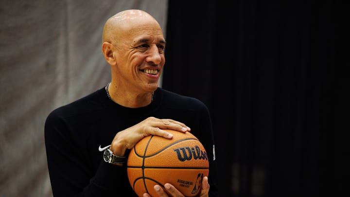 Sep 29, 2025; Sacramento, CA, USA; Sacramento Kings head coach Doug Christie during media day at Golden 1 Center. Mandatory Credit: Sergio Estrada-Imagn Images Sep 29, 2025; Sacramento, CA, USA; Sacramento Kings head coach Doug Christie during media day at Golden 1 Center. Mandatory Credit: Sergio Estrada-Imagn Images