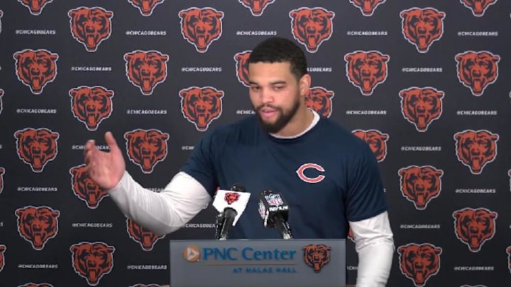 Caleb Williams discusses how Ben Johnson already hit him with a pop quiz on the offense on Day 2 of offseason conditioning. Caleb Williams discusses how Ben Johnson already hit him with a pop quiz on the offense on Day 2 of offseason conditioning.