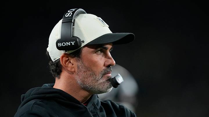 Sep 24, 2026; Green Bay, Wisconsin, USA;  Atlanta Falcons head coach Kevin Stefanski during the game against the Green Bay Packers at Lambeau Field. Mandatory Credit: Jeff Hanisch-Imagn Images