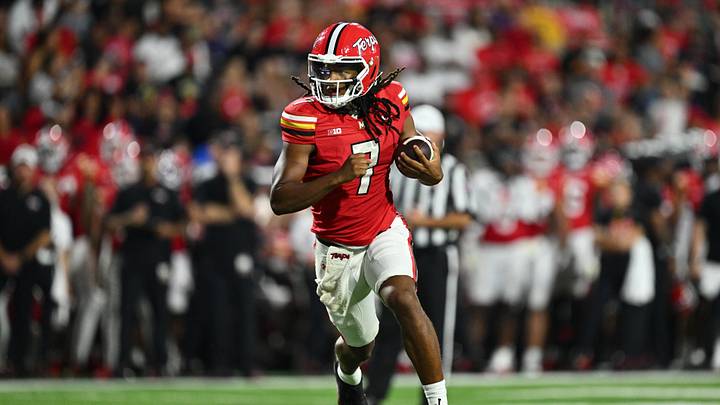 Sep 5, 2026; College Park, Maryland, USA; Maryland Terrapins quarterback Malik Washington (7) runs out of the pocket in the first half against the Hampton Pirates at SECU Stadium. Mandatory Credit: Jamie Sabau-Imagn Images Sep 5, 2026; College Park, Maryland, USA; Maryland Terrapins quarterback Malik Washington (7) runs out of the pocket in the first half against the Hampton Pirates at SECU Stadium. Mandatory Credit: Jamie Sabau-Imagn Images