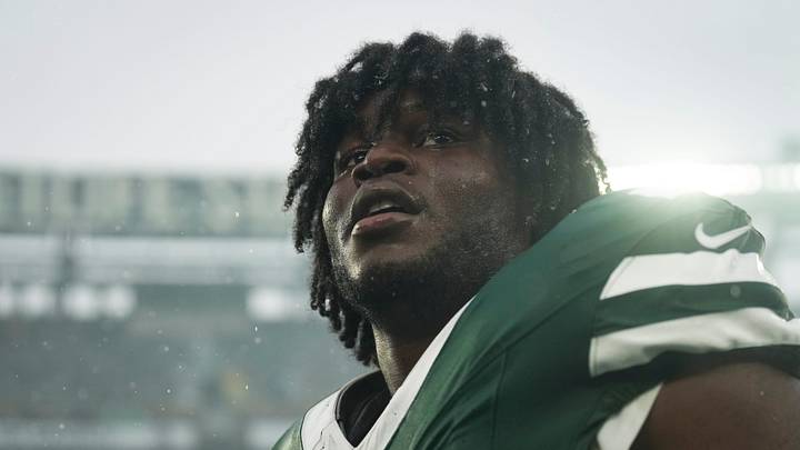 New York Jets edge rusher David Bailey New York Jets edge rusher David Bailey