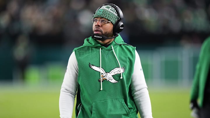 Eagles defensive backs coach Christian Parker is a popular defensive coordinator candidate.