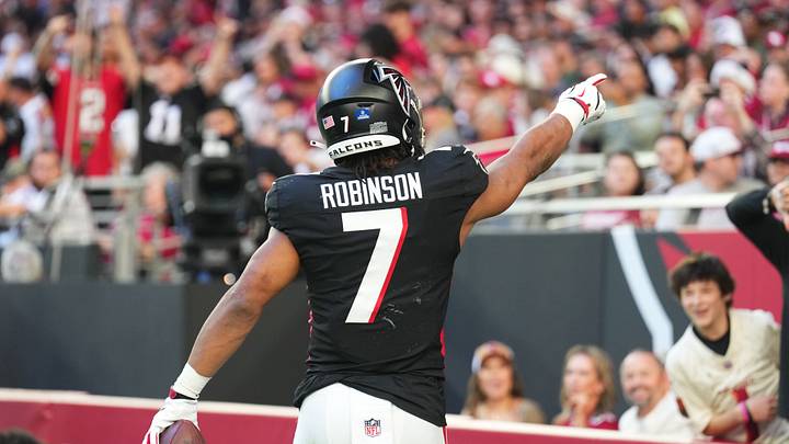 Atlanta Falcons running back Bijan Robinson (7) is likely the best option as the No.1 overall selection in Half-PPR formats in 2026.Joe Camporeale-Imagn Images Atlanta Falcons running back Bijan Robinson (7) is likely the best option as the No.1 overall selection in Half-PPR formats in 2026.Joe Camporeale-Imagn Images