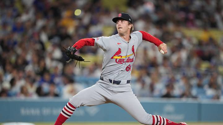 Sep 3, 2026; Los Angeles, California, USA; St. Louis Cardinals starting pitcher Quinn Mathews (60) throws a pitch against the Los Angeles Dodgers during the second inning at Dodger Stadium. Mandatory Credit: Kirby Lee-Imagn Images Sep 3, 2026; Los Angeles, California, USA; St. Louis Cardinals starting pitcher Quinn Mathews (60) throws a pitch against the Los Angeles Dodgers during the second inning at Dodger Stadium. Mandatory Credit: Kirby Lee-Imagn Images