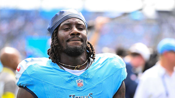 Sep 14, 2025; Nashville, Tennessee, USA; Tennessee Titans cornerback Jarvis Brownlee Jr. (29) walks off the field against the Los Angeles Rams during pre-game warmups at Nissan Stadium. Mandatory Credit: Steve Roberts-Imagn Images Sep 14, 2025; Nashville, Tennessee, USA; Tennessee Titans cornerback Jarvis Brownlee Jr. (29) walks off the field against the Los Angeles Rams during pre-game warmups at Nissan Stadium. Mandatory Credit: Steve Roberts-Imagn Images