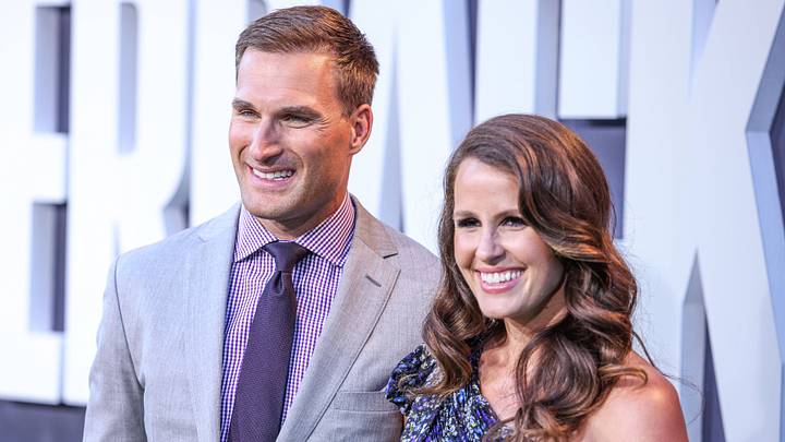 Kirk Cousins and wife Julie Hampton arrive at the "Quarterback" premiere. Kirk Cousins and wife Julie Hampton arrive at the "Quarterback" premiere.