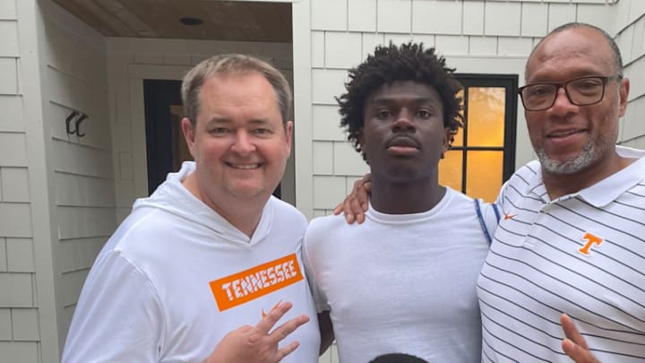 Jackson Academy LB TJ White during an unofficial visit to Tennessee.