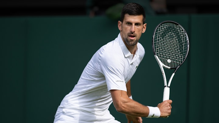 Novak Djokovic en el primer día del Wimbledon 2023